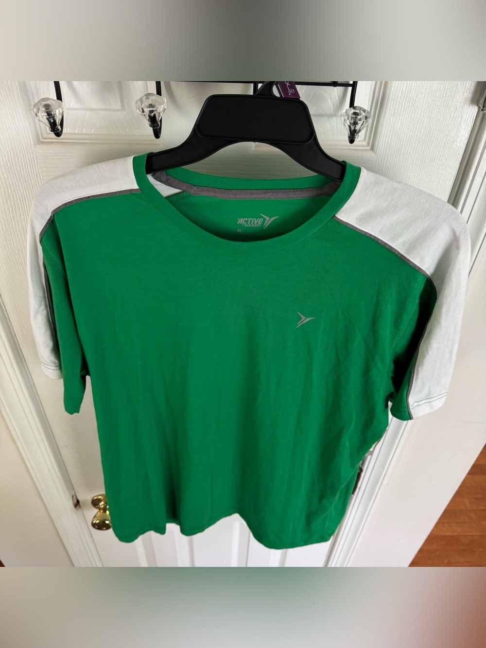 Mens XL Performance Athletic Shirt GoDRY Moisture Wicking Green Colorblock NWT - Picture 9 of 14